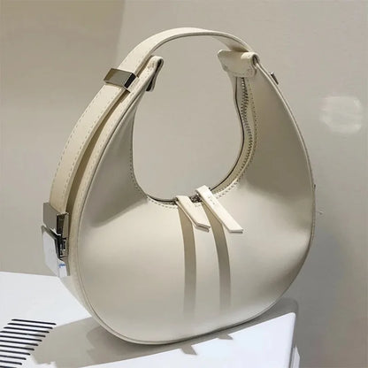 Korean Chic Luxury Genuine Leather Bags for Women Y2k E-Girl Underarm Shoulder Bag Youth Ladies Fashion Handbags Purses Clutch