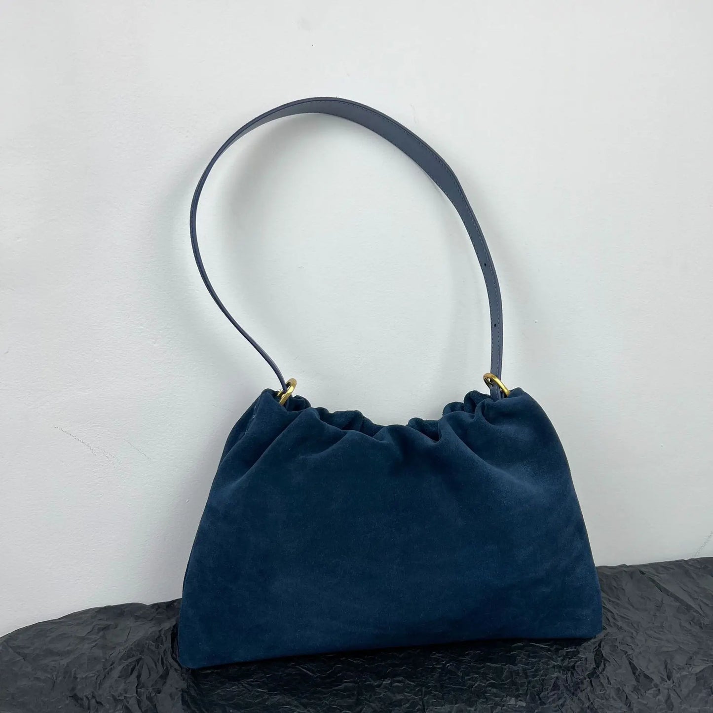 Korean Chic Minority Folds Cloud Handbag Vintage Solid Frosted Cowhide Suede Underarm Shoulder Bags Large Capacity Luxury Bolsos