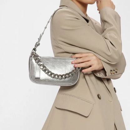 Korean Chic Niche Casual Underarm Shoulder Bag Fashion Chain Designer Commuter Handbags Simple All-match Purses Clutch Bolsas