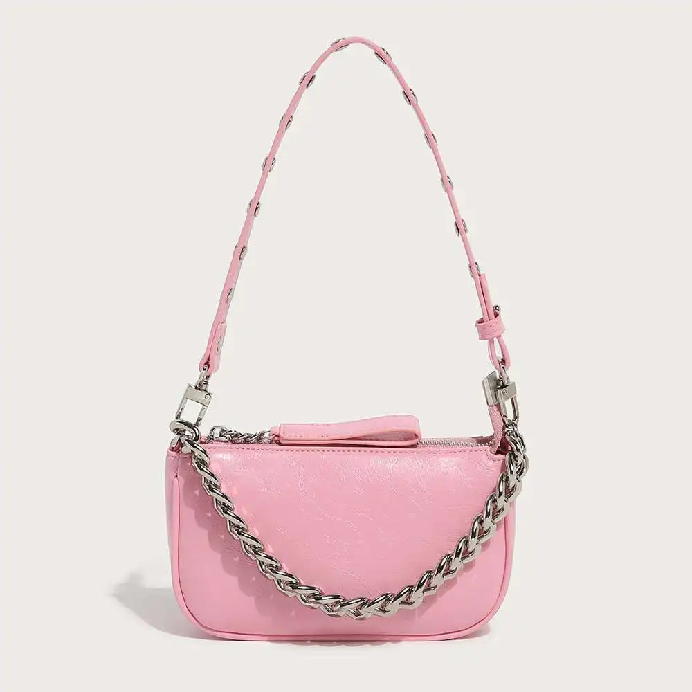 Korean Chic Niche Casual Underarm Shoulder Bag Fashion Chain Designer Commuter Handbags Simple All-match Purses Clutch Bolsas