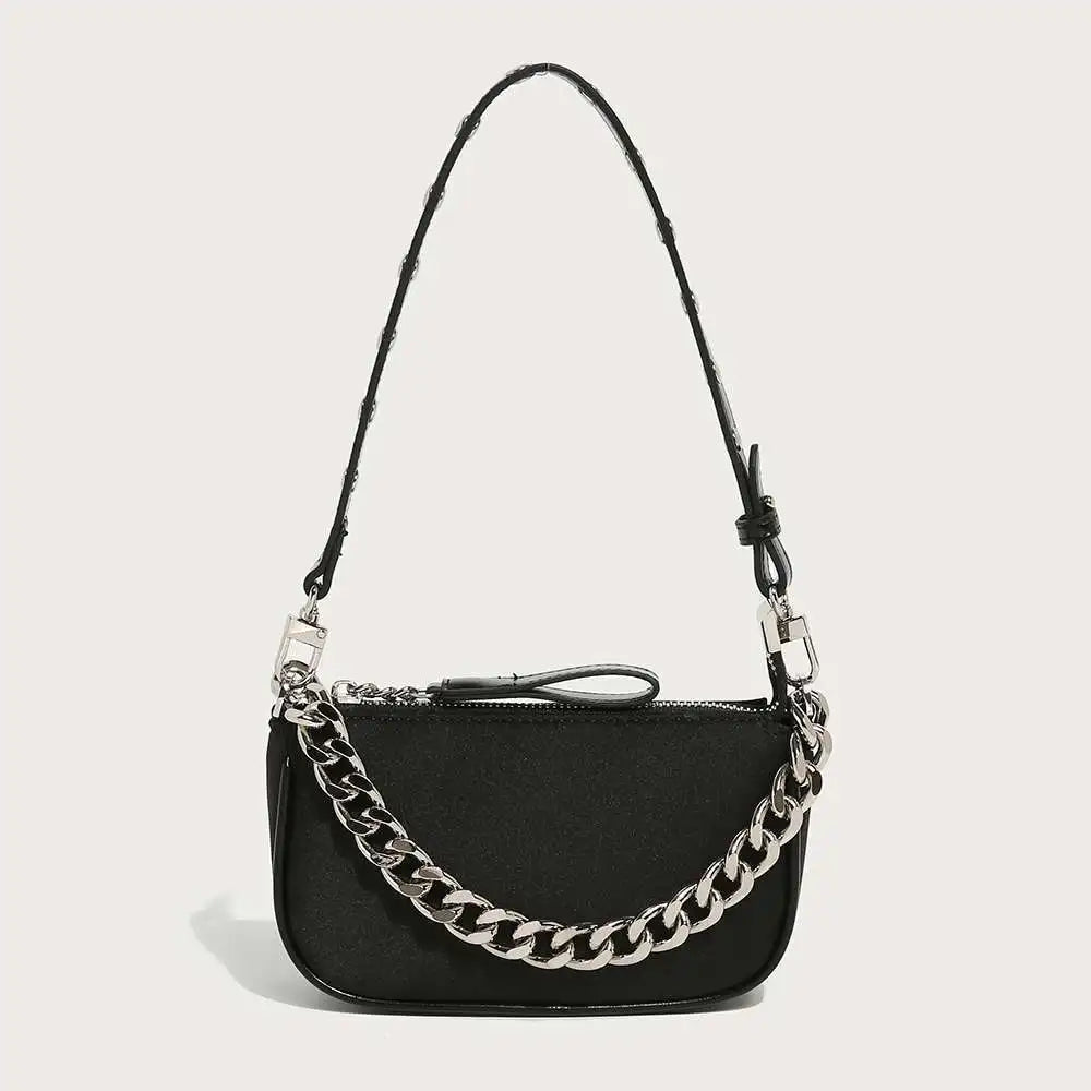 Korean Chic Niche Casual Underarm Shoulder Bag Fashion Chain Designer Commuter Handbags Simple All-match Purses Clutch Bolsas