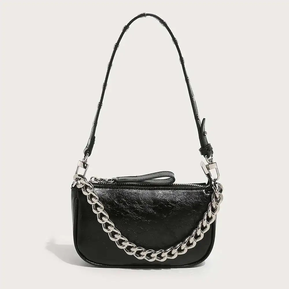 Korean Chic Niche Casual Underarm Shoulder Bag Fashion Chain Designer Commuter Handbags Simple All-match Purses Clutch Bolsas