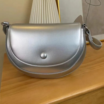 Korean Chic Niche Commuter Crossbody Shoulder Bags Female 2024 New All-match Genuine Leather Handbags Casual Bolsas Mujer