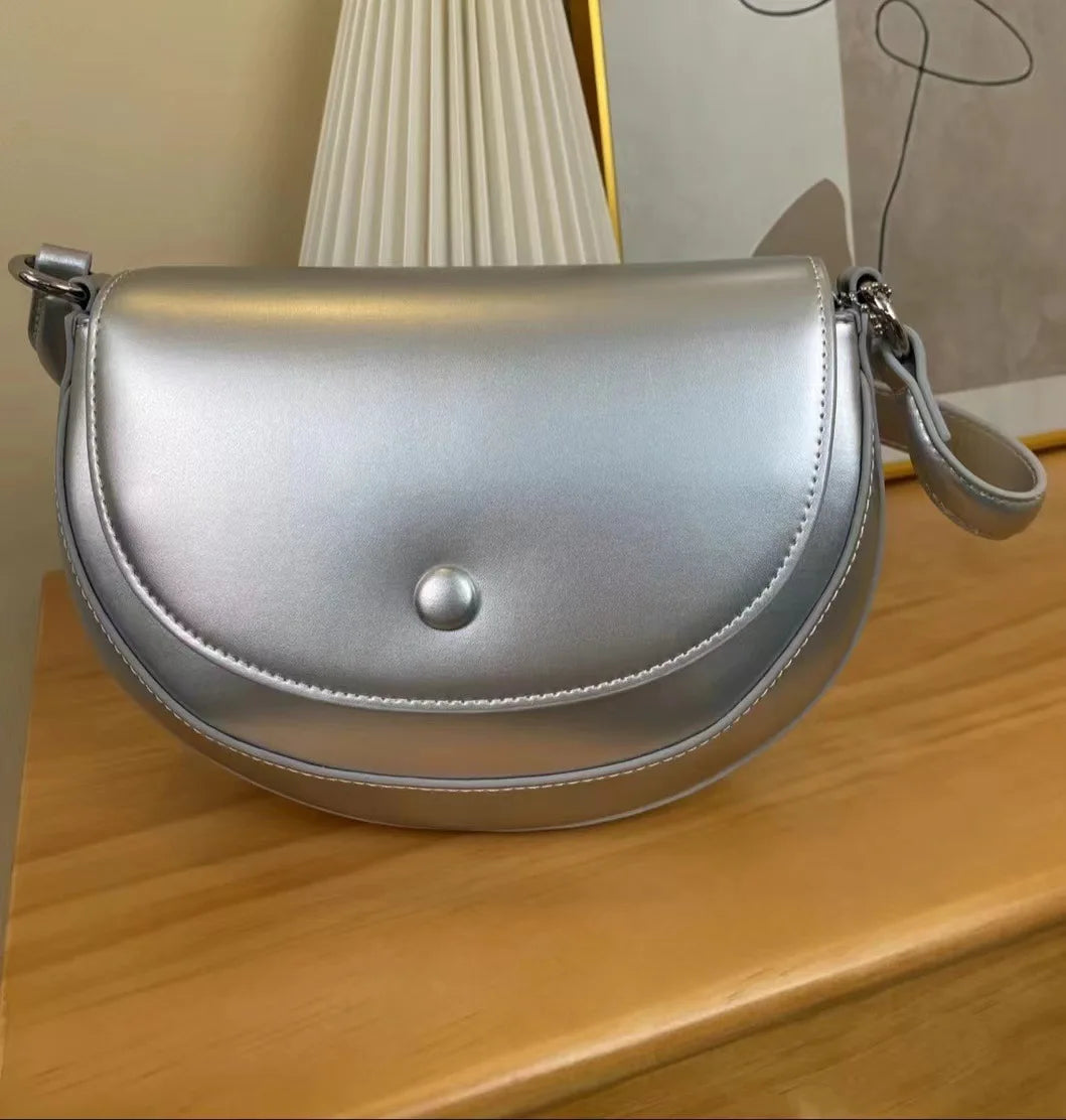 Korean Chic Niche Commuter Crossbody Shoulder Bags Female 2024 New All-match Genuine Leather Handbags Casual Bolsas Mujer