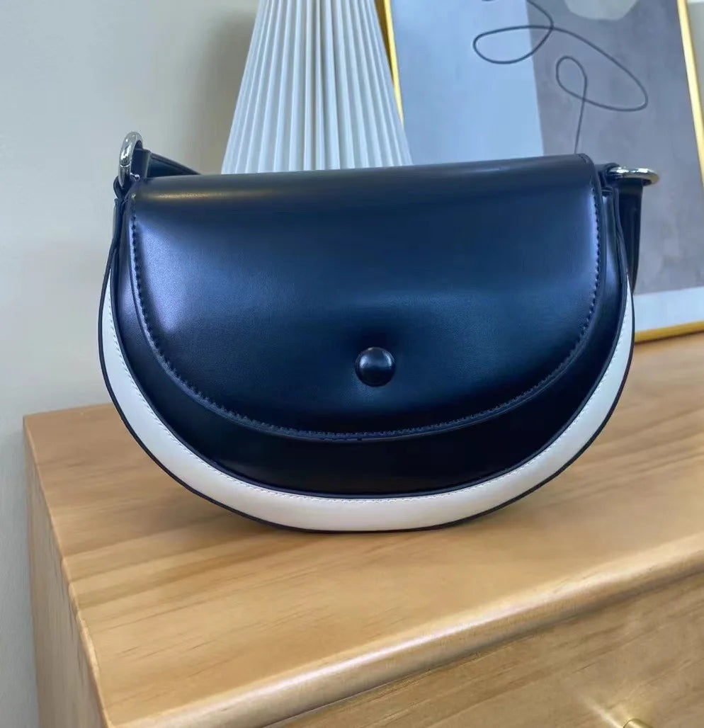 Korean Chic Niche Commuter Crossbody Shoulder Bags Female 2024 New All-match Genuine Leather Handbags Casual Bolsas Mujer