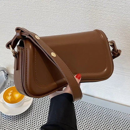 Korean Chic Niche Commuter Elegant Underarm Shoulder Bag All-match Fashion PU Leather Small Square Bags Female Handbags Bolsas