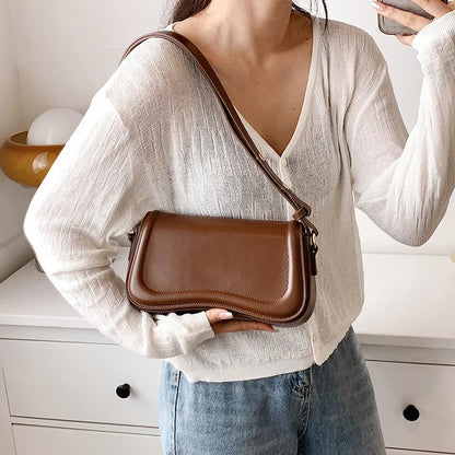 Korean Chic Niche Commuter Elegant Underarm Shoulder Bag All-match Fashion PU Leather Small Square Bags Female Handbags Bolsas