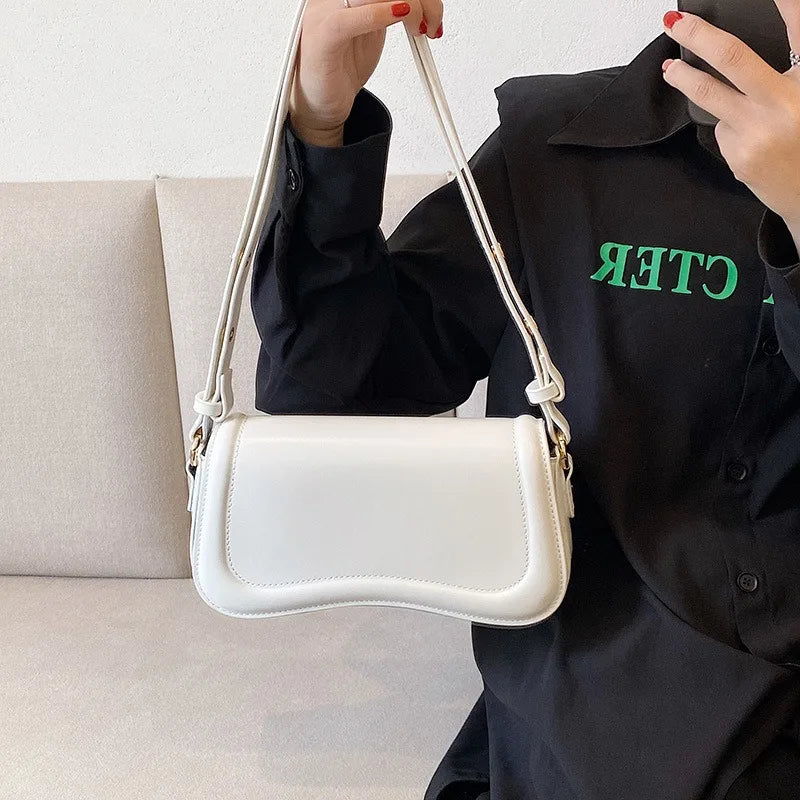 Korean Chic Niche Commuter Elegant Underarm Shoulder Bag All-match Fashion PU Leather Small Square Bags Female Handbags Bolsas