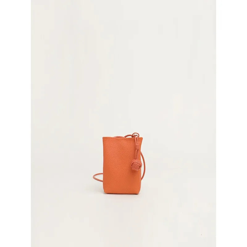 Korean Chic Niche Mini Cellphone Pouch Solid Color Simple All-match Crossbody Shoulder Bag Female Handbags Casual Bolsos Mujer