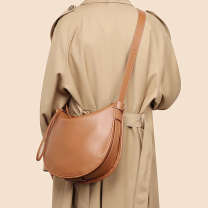 Korean Chic Niche Soft Cowhide Underarm Bag Large Capacity Commuter Tote Bags 2024 New Fashion Light Luxury Bolsos Mujer Purse