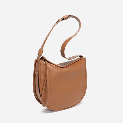Korean Chic Niche Soft Cowhide Underarm Bag Large Capacity Commuter Tote Bags 2024 New Fashion Light Luxury Bolsos Mujer Purse