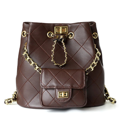 Korean Chic Retro Elegant Chains Backpack 2024 New Casual All-match Shoulder Bags Small Fragrance Style Versatile Luxury Handbag
