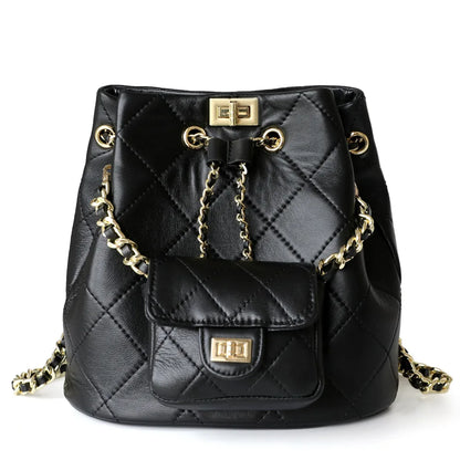 Korean Chic Retro Elegant Chains Backpack 2024 New Casual All-match Shoulder Bags Small Fragrance Style Versatile Luxury Handbag