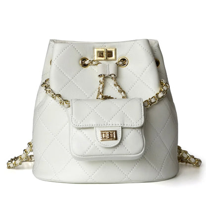 Korean Chic Retro Elegant Chains Backpack 2024 New Casual All-match Shoulder Bags Small Fragrance Style Versatile Luxury Handbag