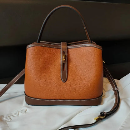 Korean Chic Simple Casual Purses Niche Designer All-match Large Capacity Bucket Bag 2024 New Commuter Shopper Travel Bags