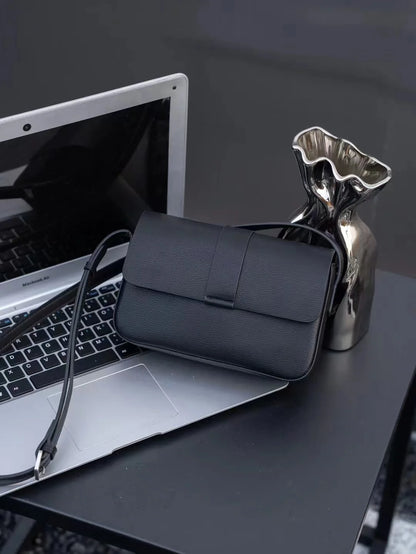 Korean Chic Simple Genuine Leather Women Bags Minority Commuter All-match Crossbody Shoulder Bag 2024 New Casual Purses Clutch