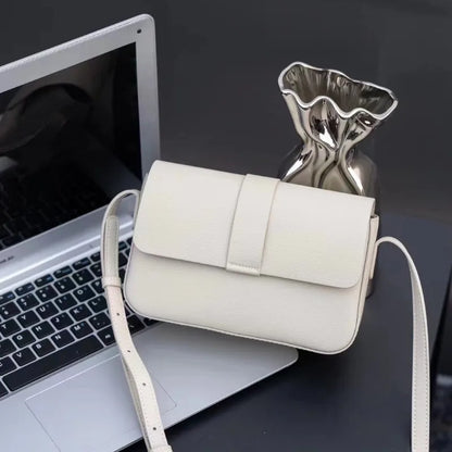 Korean Chic Simple Genuine Leather Women Bags Minority Commuter All-match Crossbody Shoulder Bag 2024 New Casual Purses Clutch