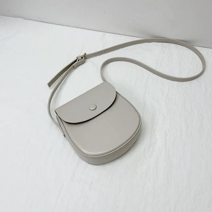 Korean Chic Simple Solid Crossbody Shoulder Bag Casual All-match Phone Bag 2024 New Fresh PU Leather Light Luxury Bolsas Mujer