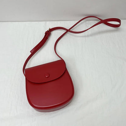 Korean Chic Simple Solid Crossbody Shoulder Bag Casual All-match Phone Bag 2024 New Fresh PU Leather Light Luxury Bolsas Mujer