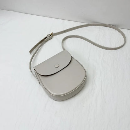 Korean Chic Simple Solid Crossbody Shoulder Bag Casual All-match Phone Bag 2024 New Fresh PU Leather Light Luxury Bolsas Mujer