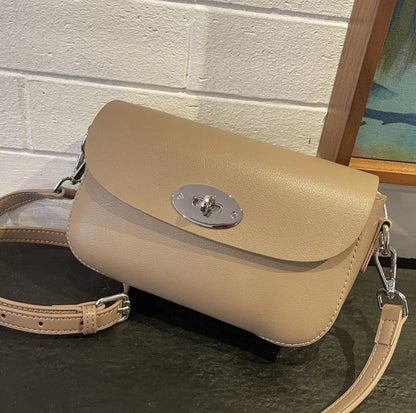 Korean Chic Simple Solid Crossbody Shoulder Bag Women Vintage Elegant Genuine Leather Handbags Female Commuter Purses Bolsa