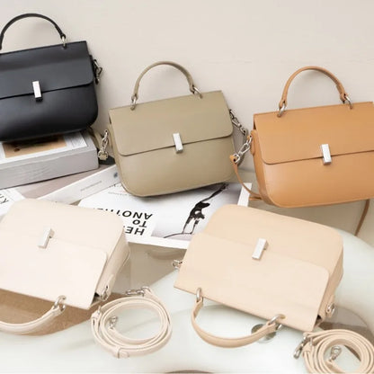 Korean Chic Simple Solid One Shoulder Crossbody Bags Women Commuter Elegant Handbags Female Fashion All-match Tote Purse Clutch