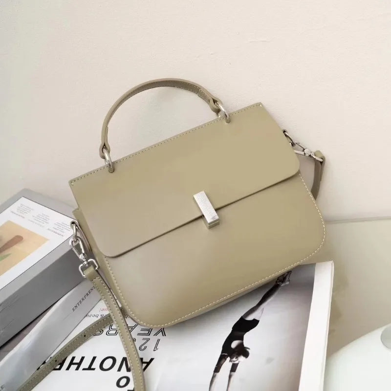 Korean Chic Simple Solid One Shoulder Crossbody Bags Women Commuter Elegant Handbags Female Fashion All-match Tote Purse Clutch