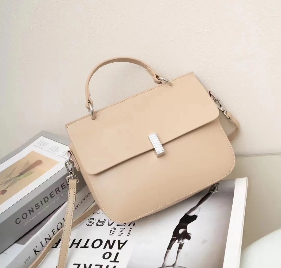 Korean Chic Simple Solid One Shoulder Crossbody Bags Women Commuter Elegant Handbags Female Fashion All-match Tote Purse Clutch