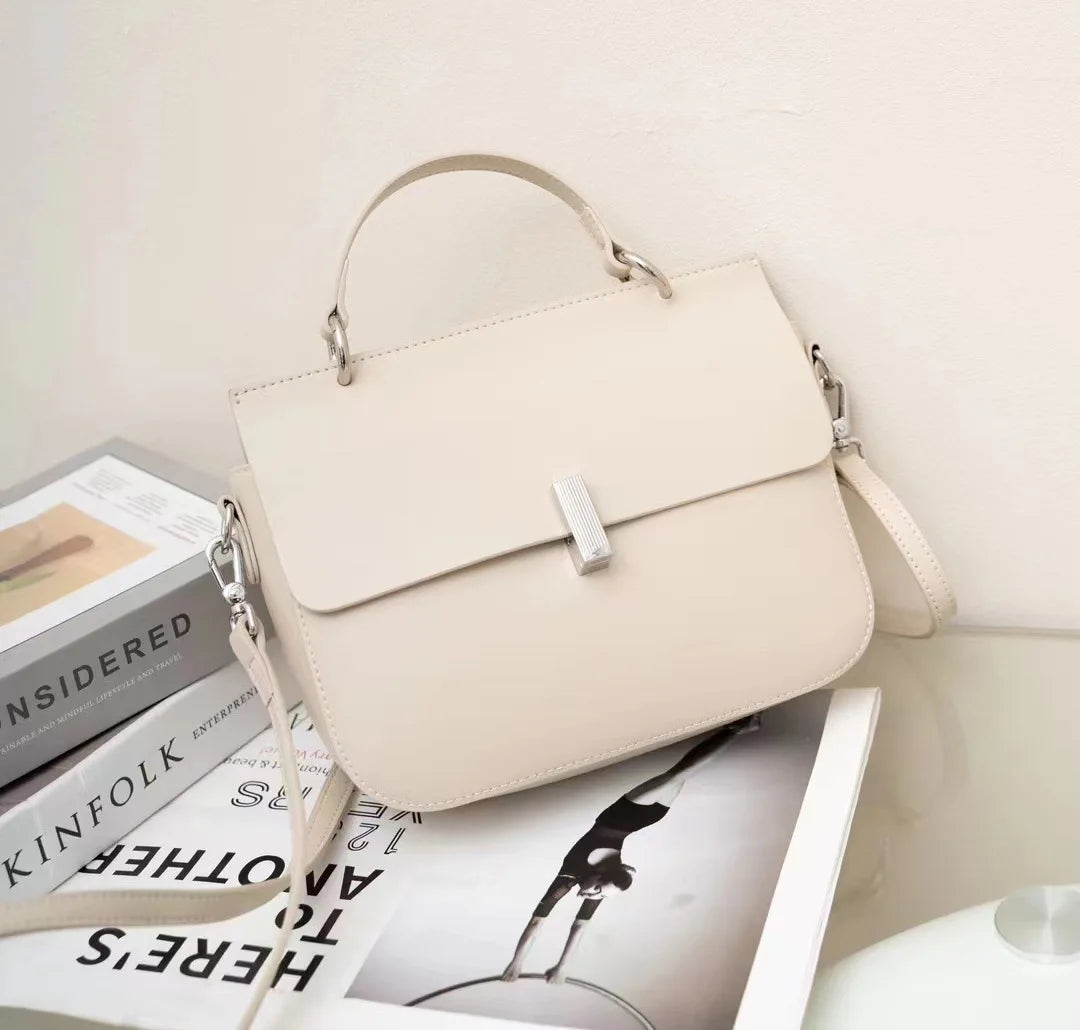 Korean Chic Simple Solid One Shoulder Crossbody Bags Women Commuter Elegant Handbags Female Fashion All-match Tote Purse Clutch