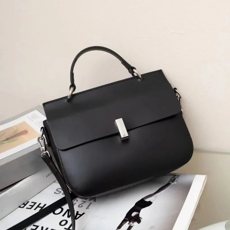 Korean Chic Simple Solid One Shoulder Crossbody Bags Women Commuter Elegant Handbags Female Fashion All-match Tote Purse Clutch
