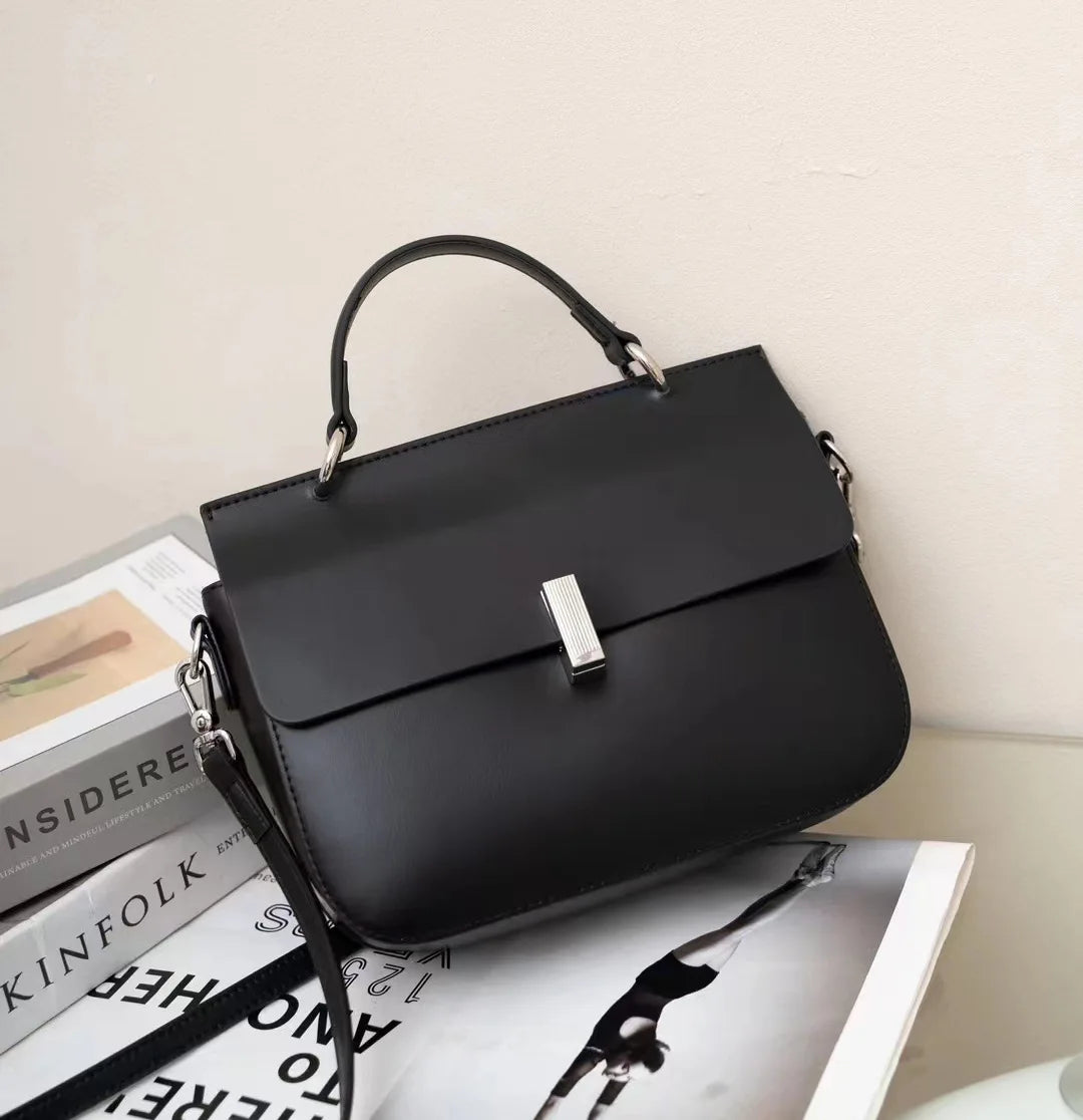 Korean Chic Simple Solid One Shoulder Crossbody Bags Women Commuter Elegant Handbags Female Fashion All-match Tote Purse Clutch