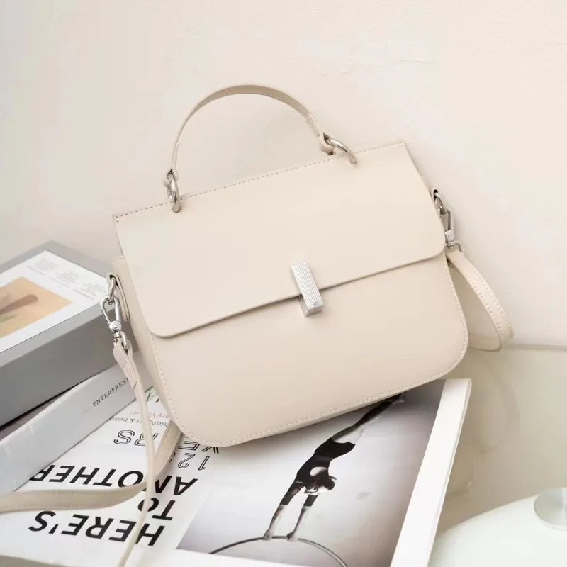 Korean Chic Simple Solid One Shoulder Crossbody Bags Women Commuter Elegant Handbags Female Fashion All-match Tote Purse Clutch