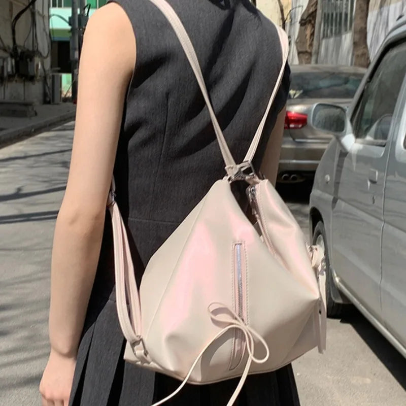 Korean Chic Sweet Bow Shoulder Bags Commuter Casual Shopping Travel Large Capacity Women Tote All-match Niche Purses Handbags