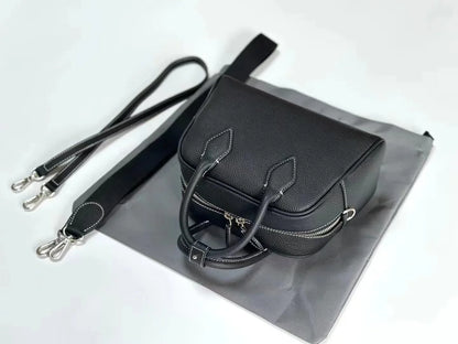 Korean Chic Vintage Classic Waxed Leather Crossbody Bag Large Capacity Zipper Handbags All-match Solid Commter Luxury Bolsos
