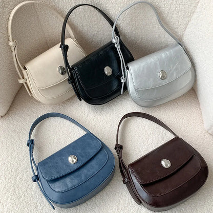 Korean Chic Vintage Underarm Shoulder Bag Casual Commuter All-match Handbags Female Niche Designer Light Luxury Bolsas Mujer
