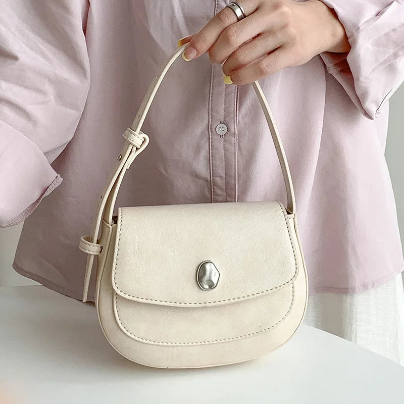 Korean Chic Vintage Underarm Shoulder Bag Casual Commuter All-match Handbags Female Niche Designer Light Luxury Bolsas Mujer