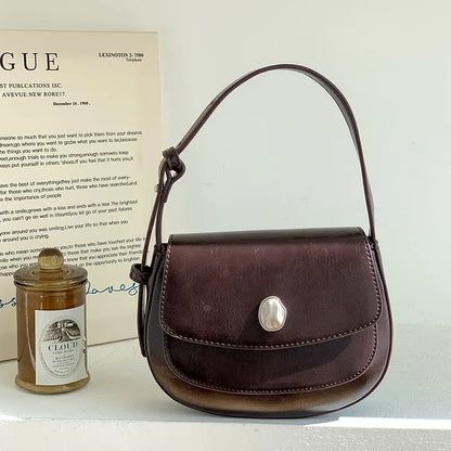 Korean Chic Vintage Underarm Shoulder Bag Casual Commuter All-match Handbags Female Niche Designer Light Luxury Bolsas Mujer