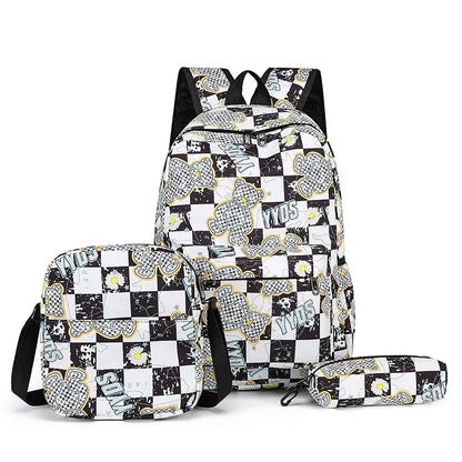 Korean Cute Women Large Backpack Female Japanese High School bag set College Lady Laptop Backpacks Kawaii Girl Travel Book Bags