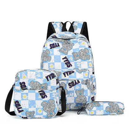 Korean Cute Women Large Backpack Female Japanese High School bag set College Lady Laptop Backpacks Kawaii Girl Travel Book Bags