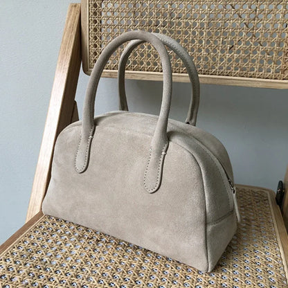 Korean Designer Boston Bag Solid Color Large Capacity Zippers Handbags Purses Clutch Commuter Casual All-match Bolsos Mujer