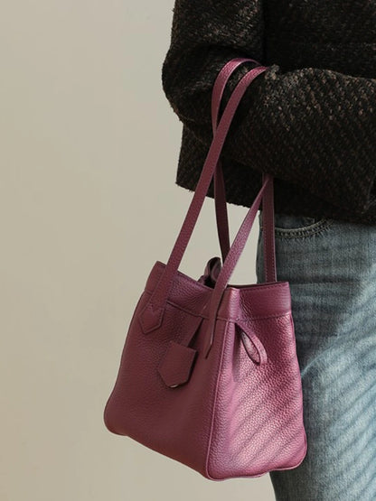 Korean Fashion Commuter Shoulder Bags Women Large Capacity Tote Bucket Bag Solid All-match Designer Luxury Handbags Purse Clutch