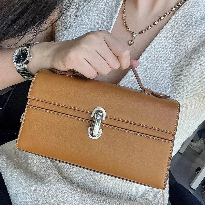 Korean Fashion Niche Vintage Suede Handbags Female Simple Elegant Commuter Purses Clutch 2024 New Luxury All-match Bolsas Mujer