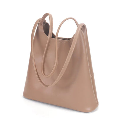 Korean Fashion Simple Casual Tote Bag Large Capacity Portable Shoulder Bags 2024 New All-match Handbags Female Purses Clutch