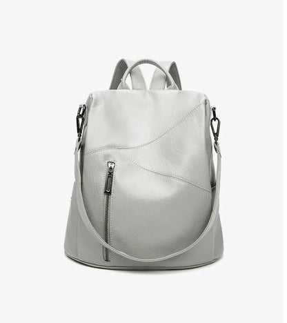 Korean Fashion Women's New PU Soft Leather Backpack Large-capacity Leisure Anti-theft Travel Shoulder Bag