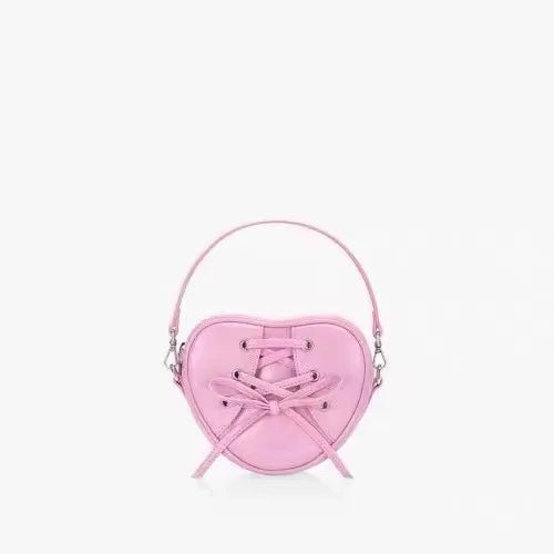 Korean Fresh Sweet Bow Love Heart Handbags Female Large Capacity Versatile Crossbody Shoulder Bags Y2k Aesthetic Purses Clutch