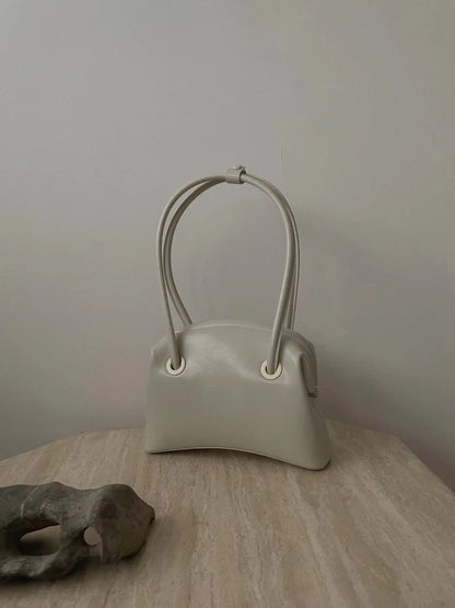 Korean Niche Design Underarm Bag Vintage Oil Wax Cowhide Shoulder Bags Large Capacity Commuter Handbags Female Luxury Bolsos