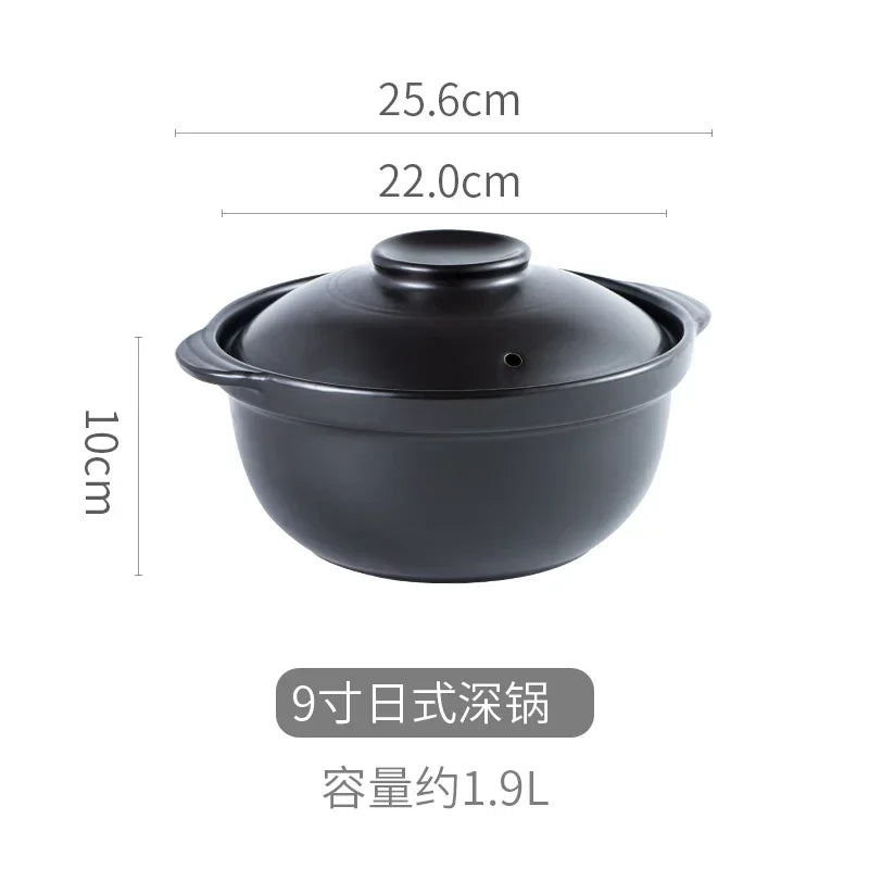 Korean Pot casserole pottery pot soup pot steamed rice braised chicken rice and heat resistant pot Claypot rice Gas Claypot
