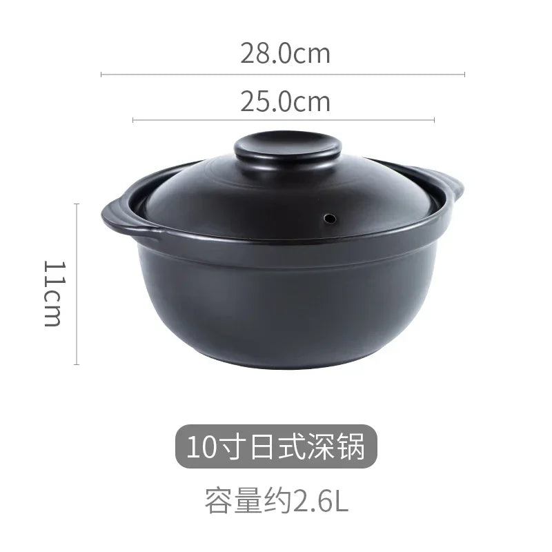 Korean Pot casserole pottery pot soup pot steamed rice braised chicken rice and heat resistant pot Claypot rice Gas Claypot