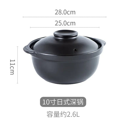 Korean Pot casserole pottery pot soup pot steamed rice braised chicken rice and heat resistant pot Claypot rice Gas Claypot