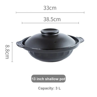 Korean Pot casserole pottery pot soup pot steamed rice braised chicken rice and heat resistant pot Claypot rice Gas Claypot